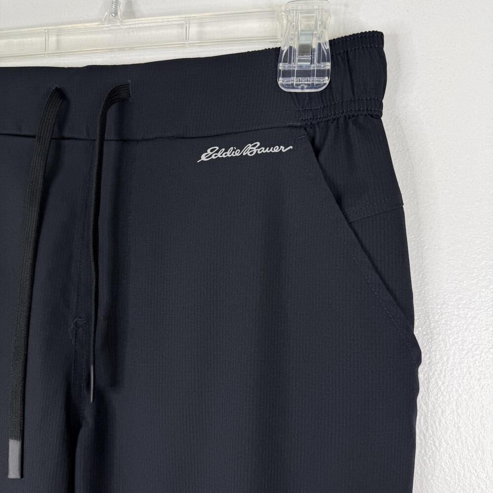 Eddie Bauer Pants Rip Stop Small Black Jogger Elastic Waist Stretch Womens